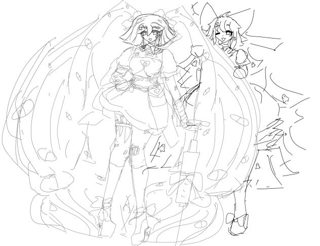 Magical girl Fururu and kurayami WIP