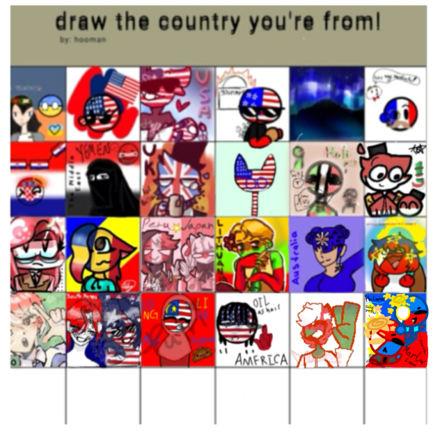 Draw the country you're from collab!