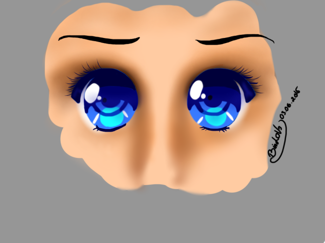 How to draw eyes bule