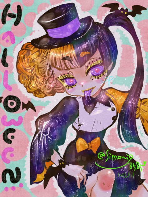 右子ちゃんと左子ちゃん🎃