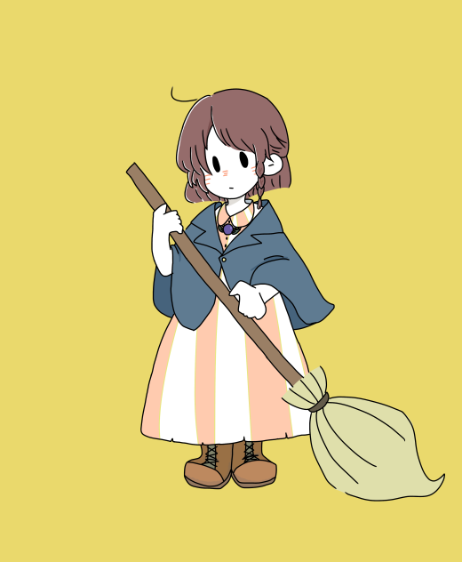 箒と少女