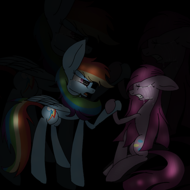 Pinkamena and Rainbow Dash redraw