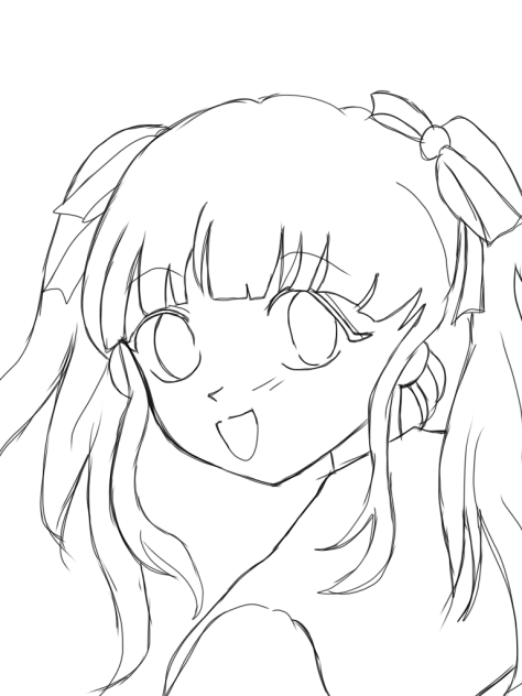 その笑顔 線画