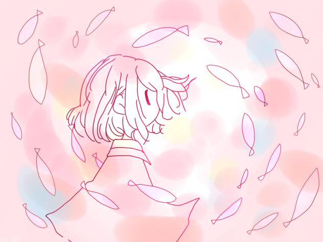 春の魚が泳ぎだす