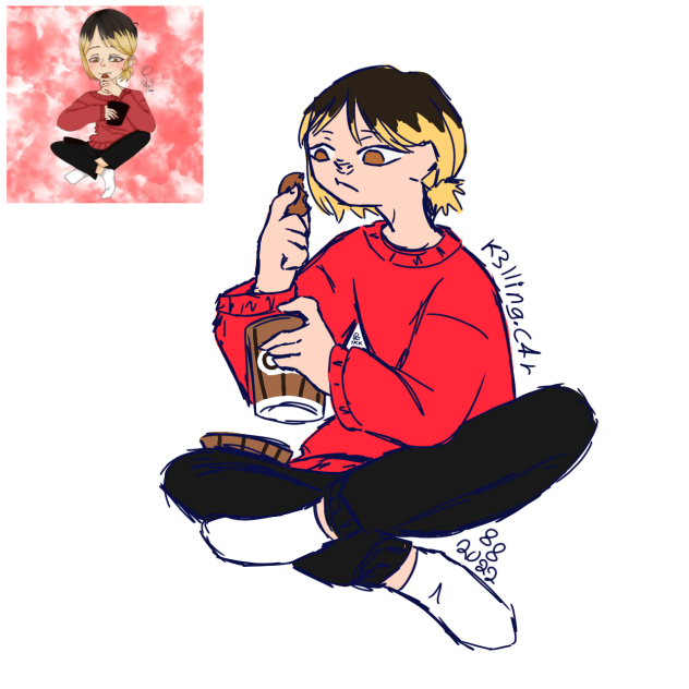 Redraw of Kenma 👏🏾👩🏾‍🦲