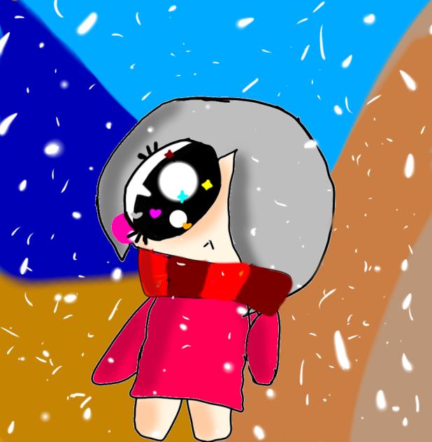 little girl in snow