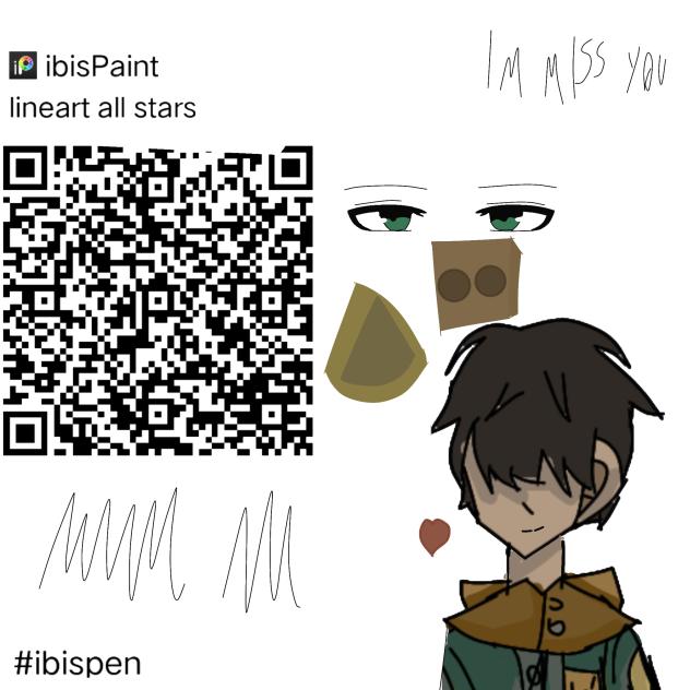 qr code brush lineart