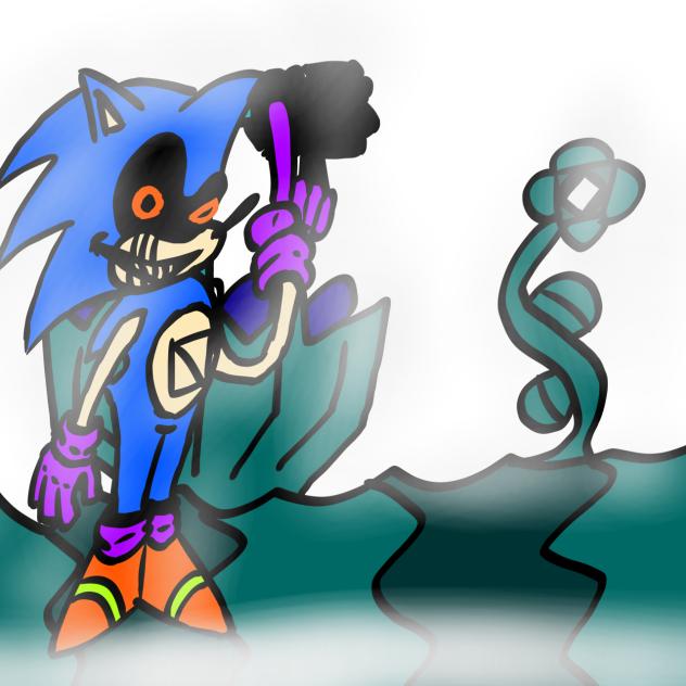 My sister paint this sonic
