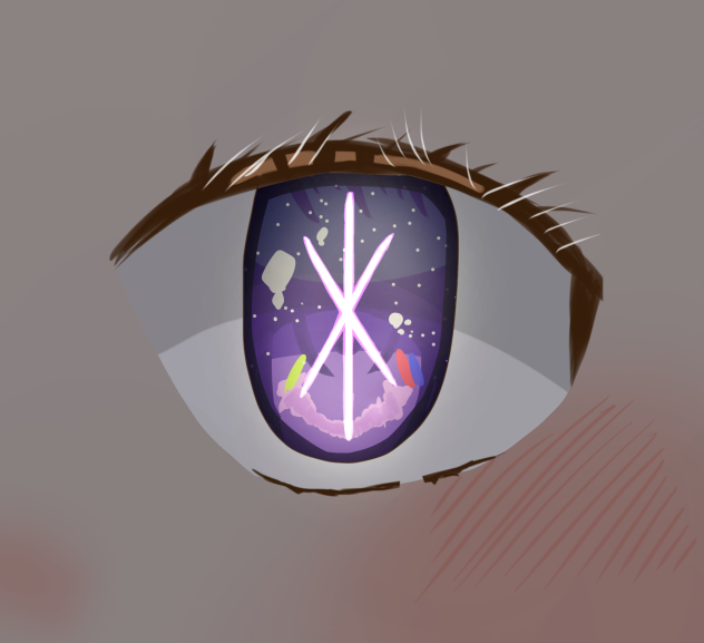 #アイちゃんの目塗ったよ