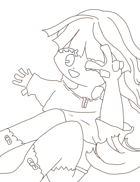 ピース❤️😇　塗り絵