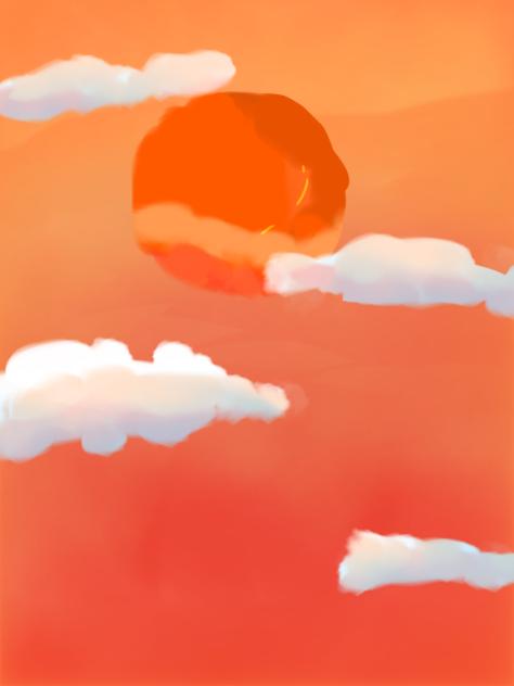 夕日