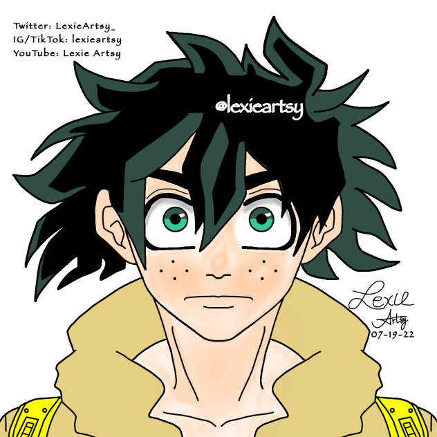 Izuku Midoriya from “My Hero Academia”