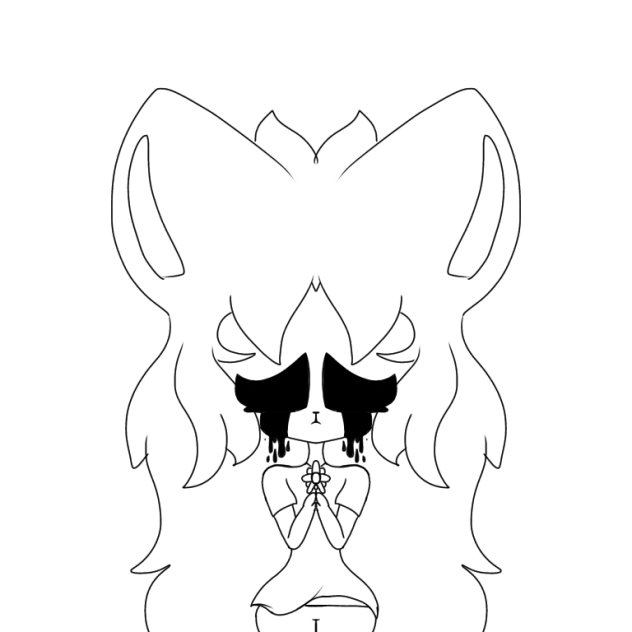 Alone forever line art