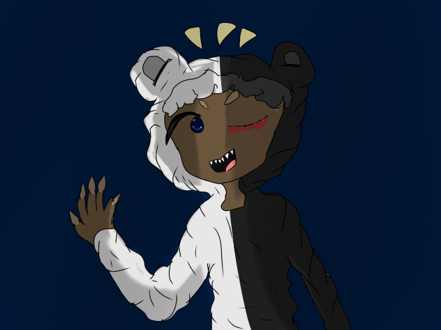 Monokuma as a human redraw