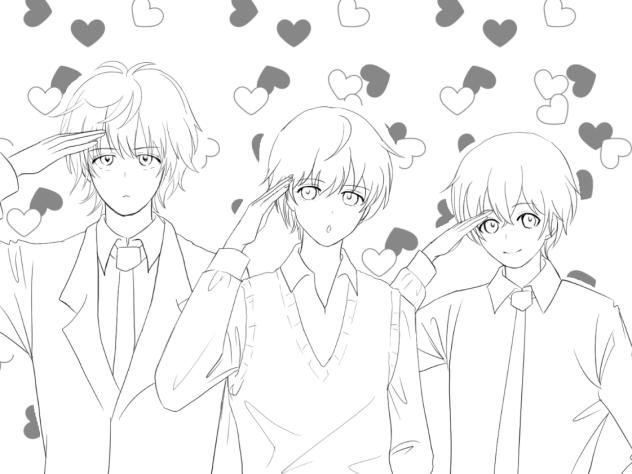 ゲーム上手い組　塗り絵