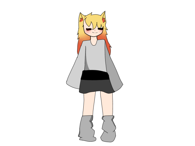 Fennekin as a human
