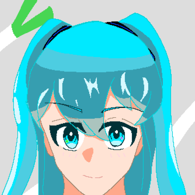 ドット絵　初音ミク！