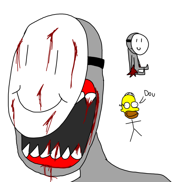 mounstro con máscara (ignorar al Homero)