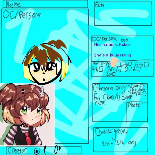 Prize sheet ig