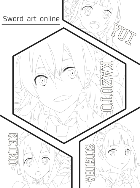 ソードアートオンライン塗り絵 Ibispaint