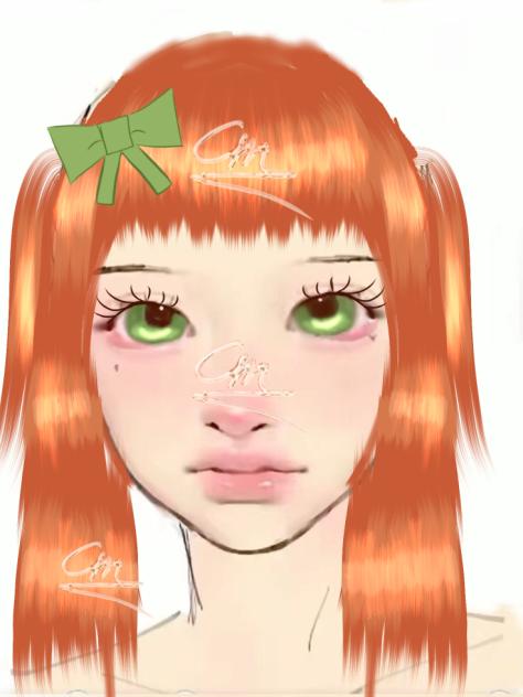 Y2K ginger coquette girl oc