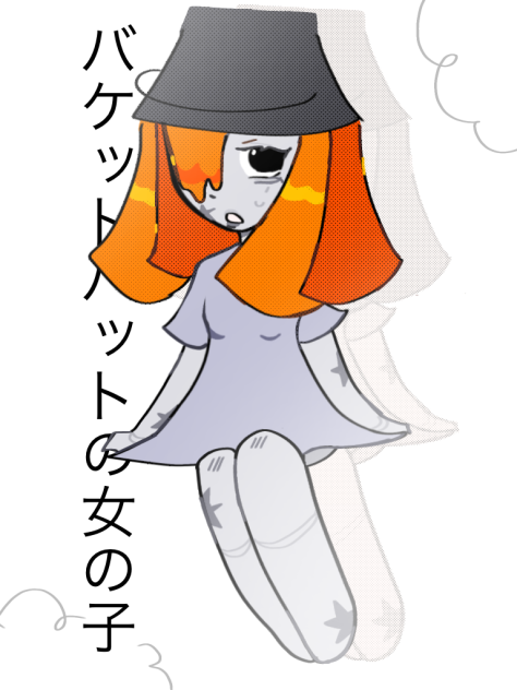 バケットハットの女の子 redraw !