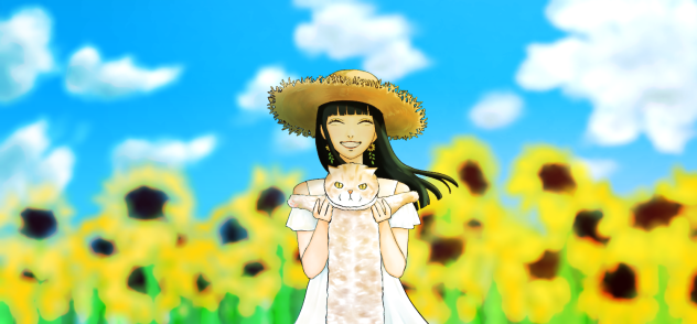 ひまわりのなか
