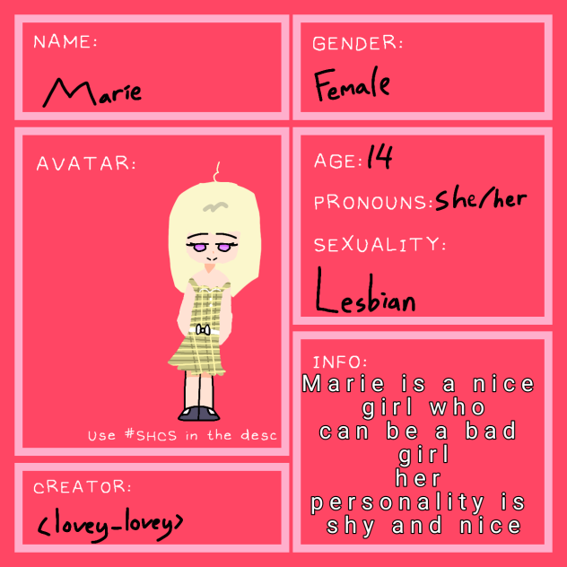 Character sheet💐