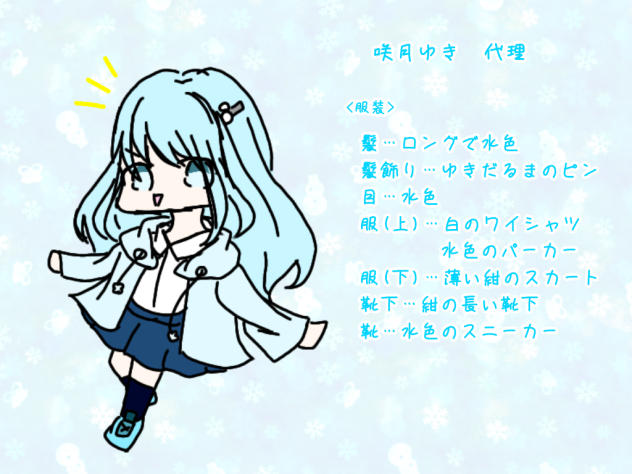 私の代理ちゃんのキャラデザ！！