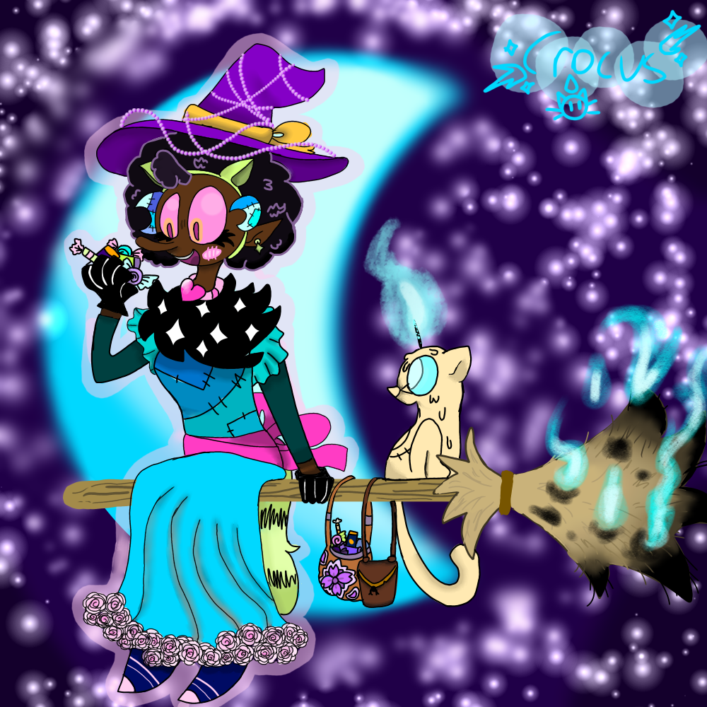 Blue moon bewitching 🩵🌙🍬 - ibisPaint