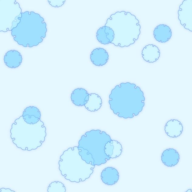 雪輪紋様(青)