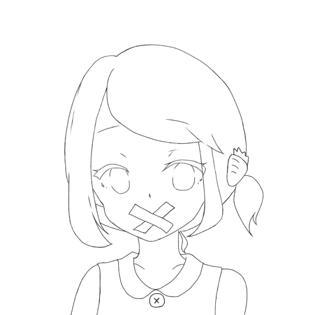 女の子2(線画)