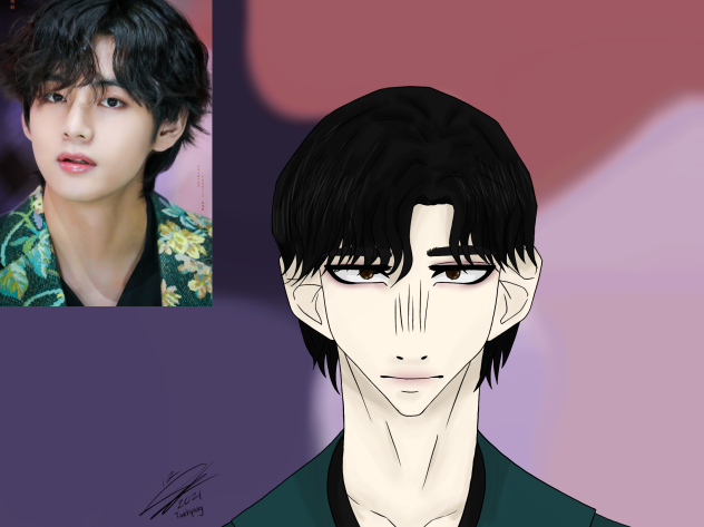 Taehyung aka V from BTS in my style