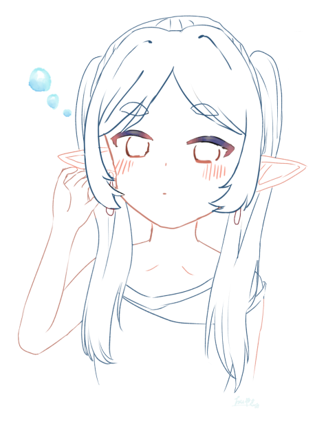 おねむフリーレン線画