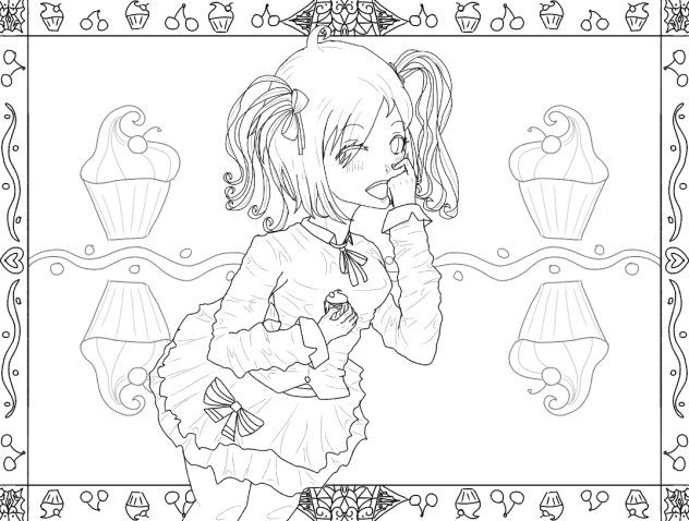 Cupcake🍰~Outline