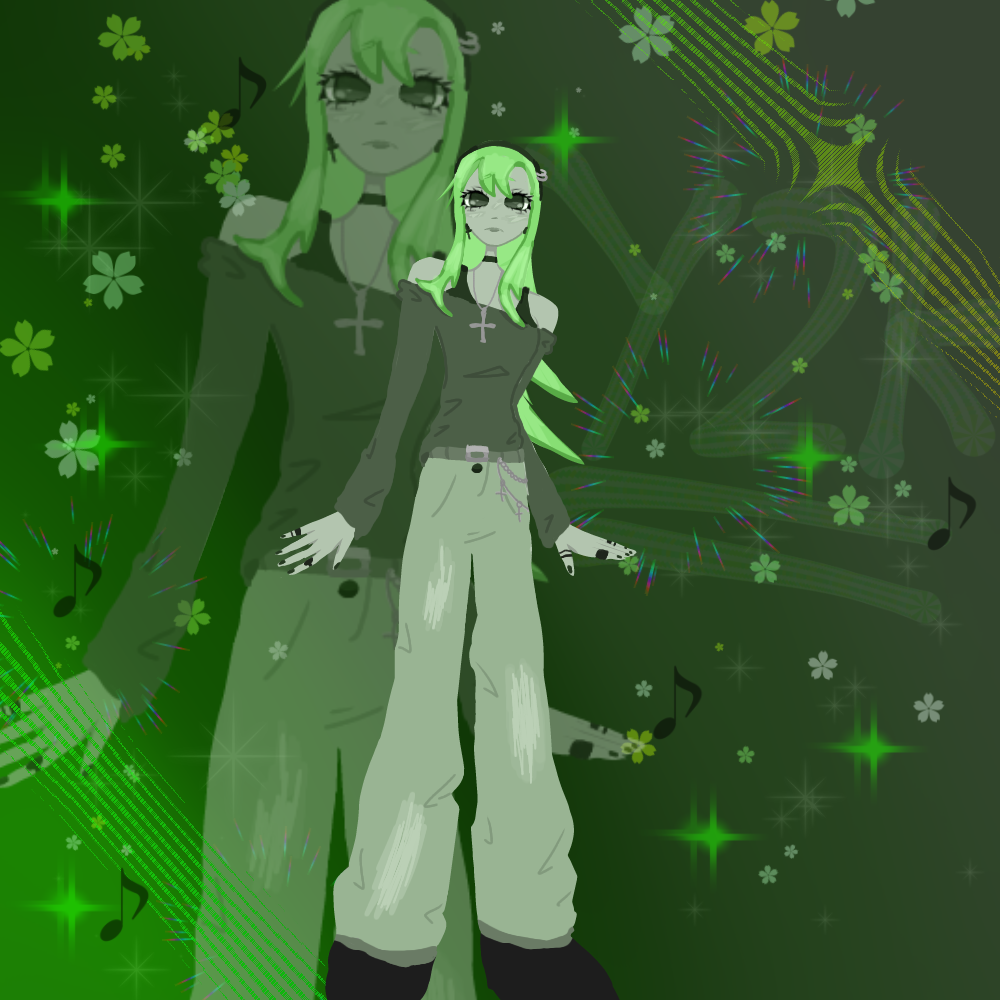 I assume, Y2K In green - ibisPaint