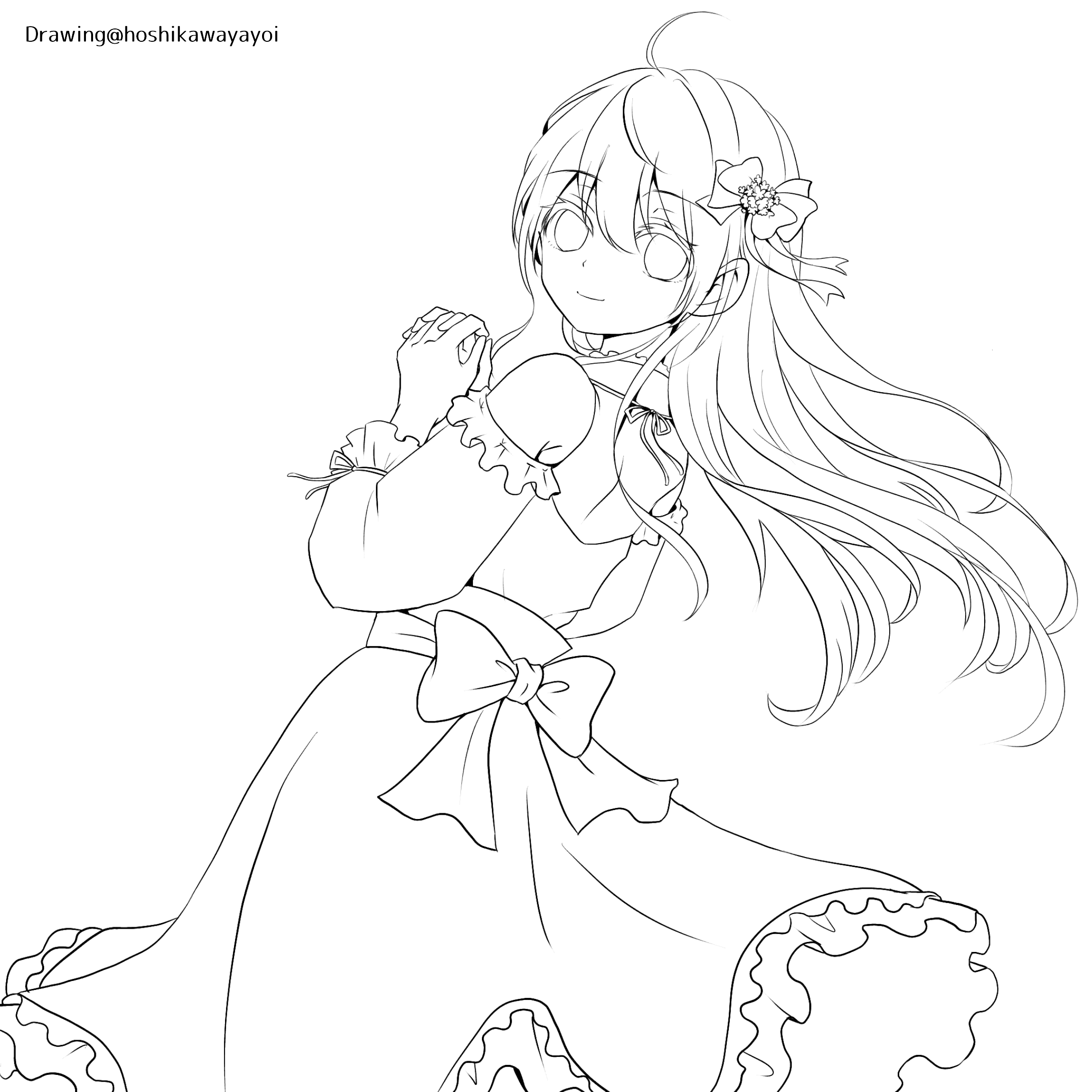 星は燃ゆ(ぬりえ) - ibisPaint