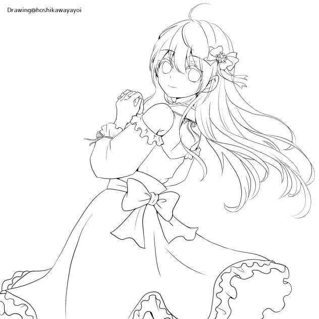 星は燃ゆ(ぬりえ) - ibisPaint