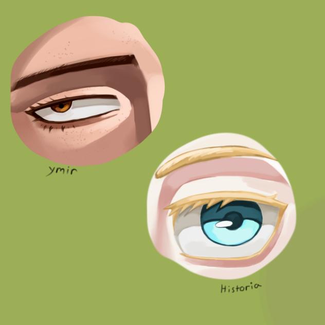 Color study (but Ymir and Historias eyes