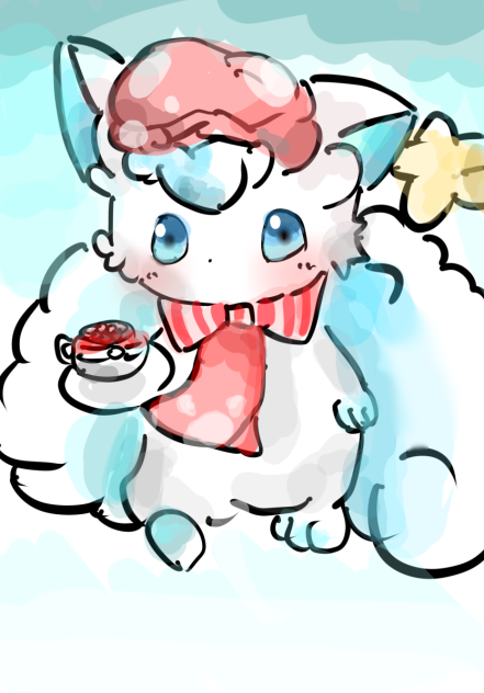 ロコンポケモン(塗り絵)