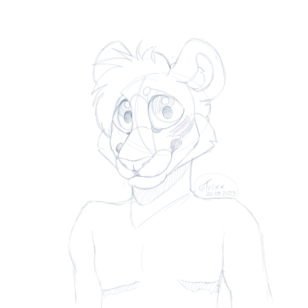 trans furry Lion sketch doodle