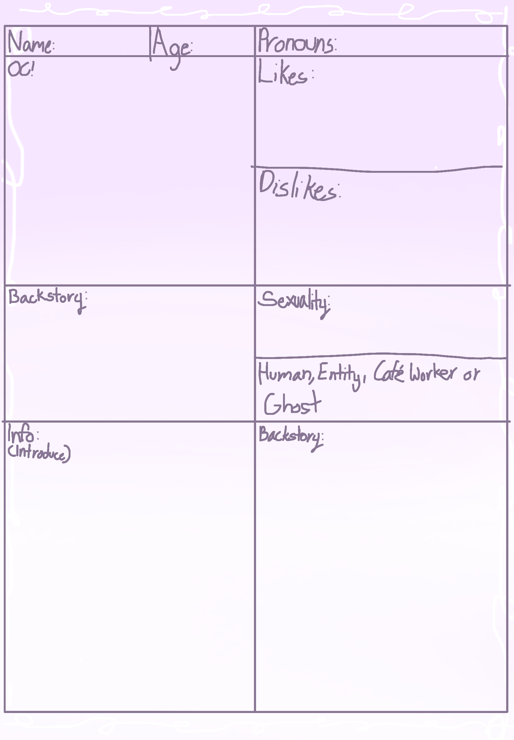 Murder Café Character Sheet - ibisPaint