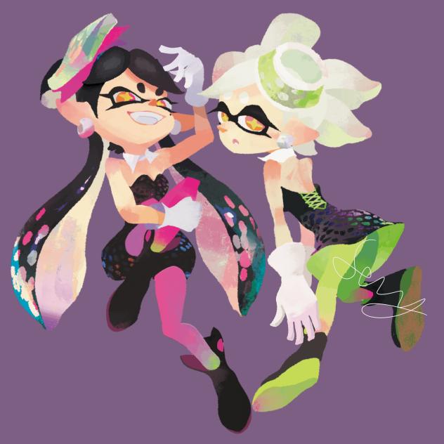 editing the Squid Sisters official art
