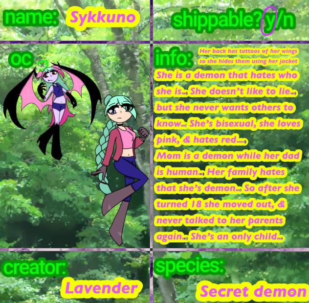 OC character chart for @VEON