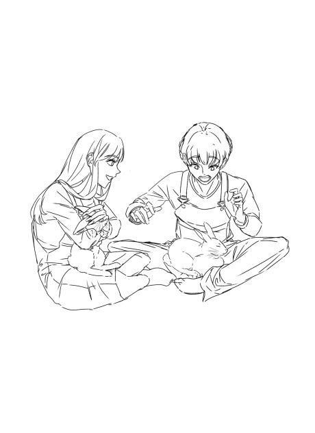 Blaire and Blaze(Lineart 2, ver. 1)