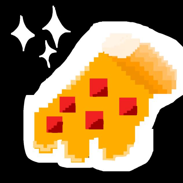 pixelated pizza in da void