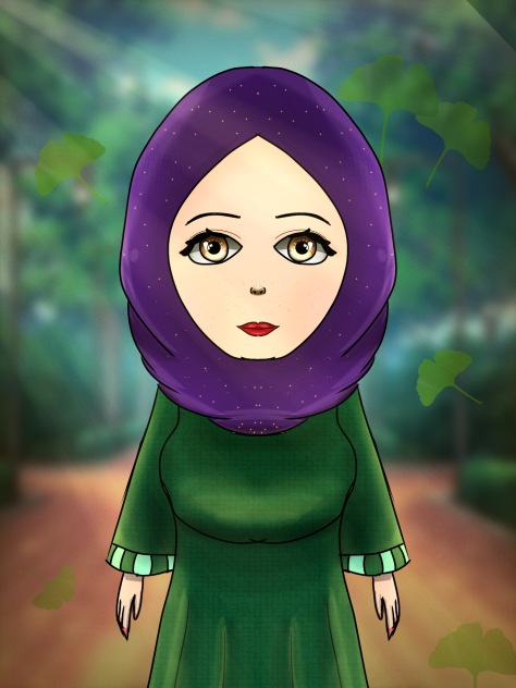 a girl with hajab