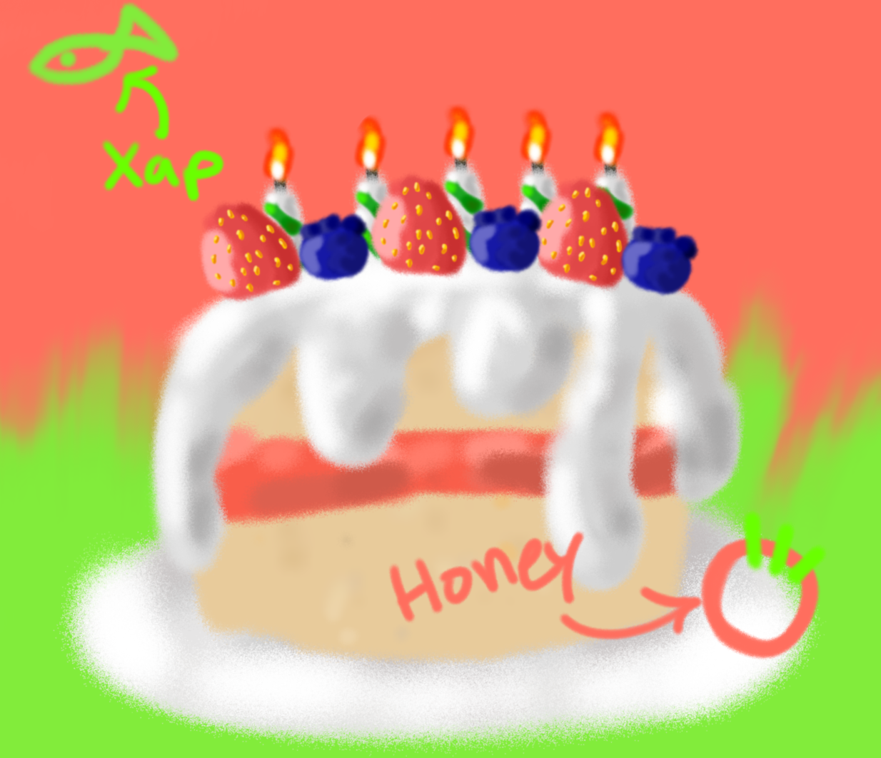 Celebration cake 🎂 - ibisPaint