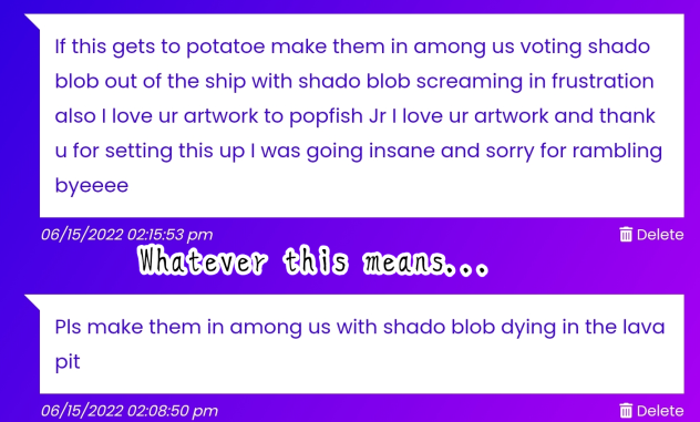 Message to @LePotatoeWitch