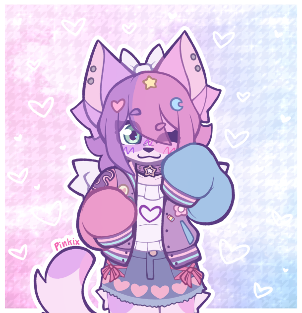 Pink and blue aesthetic
